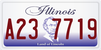 IL license plate A237719