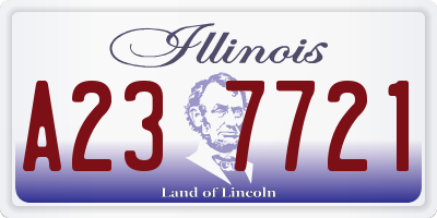 IL license plate A237721