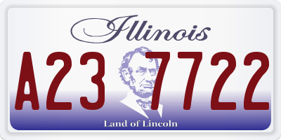 IL license plate A237722