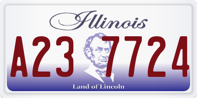 IL license plate A237724