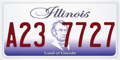 IL license plate A237727