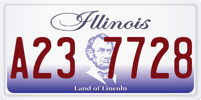 IL license plate A237728