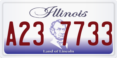 IL license plate A237733