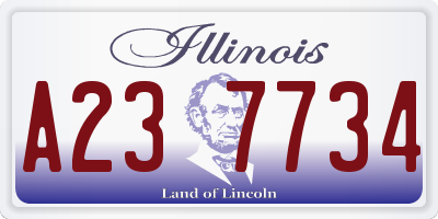 IL license plate A237734