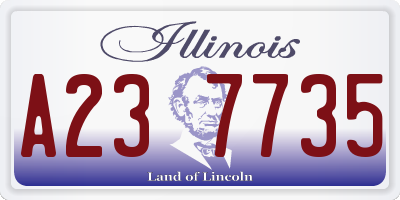 IL license plate A237735