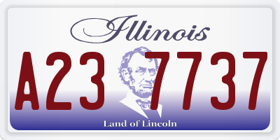 IL license plate A237737