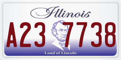 IL license plate A237738