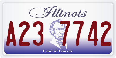 IL license plate A237742