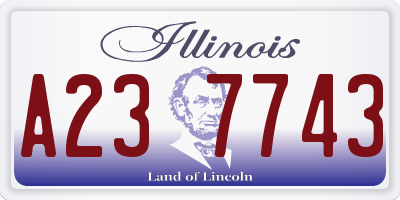 IL license plate A237743