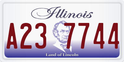 IL license plate A237744