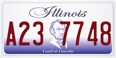 IL license plate A237748
