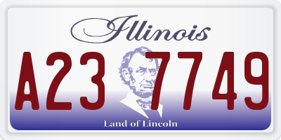 IL license plate A237749