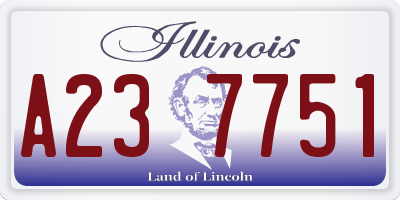 IL license plate A237751
