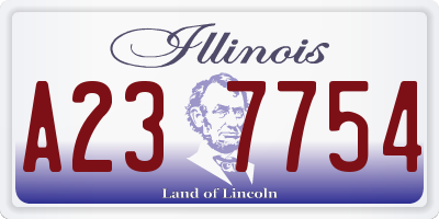 IL license plate A237754