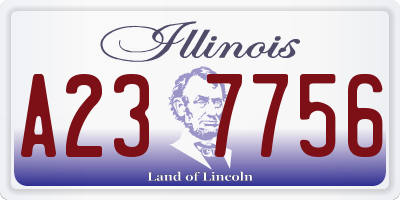 IL license plate A237756