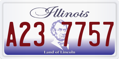 IL license plate A237757