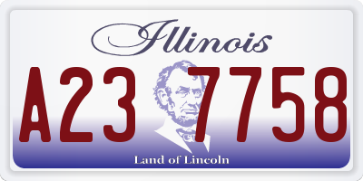 IL license plate A237758