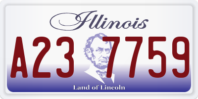 IL license plate A237759