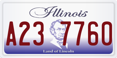 IL license plate A237760