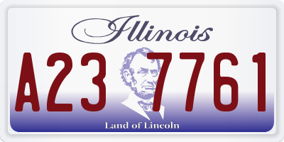 IL license plate A237761