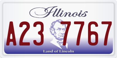 IL license plate A237767