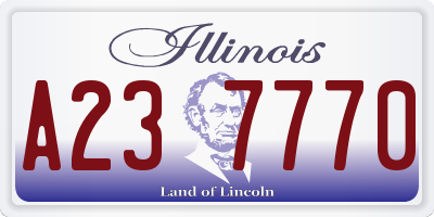 IL license plate A237770