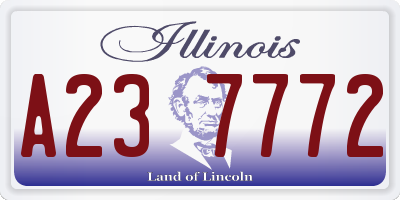 IL license plate A237772