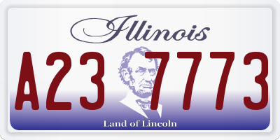 IL license plate A237773