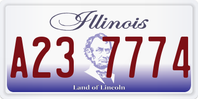 IL license plate A237774