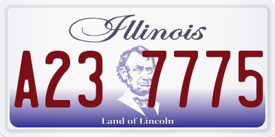 IL license plate A237775