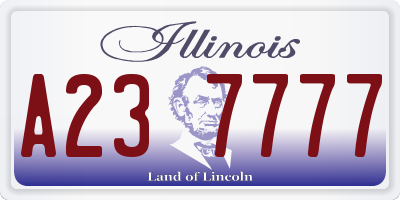 IL license plate A237777