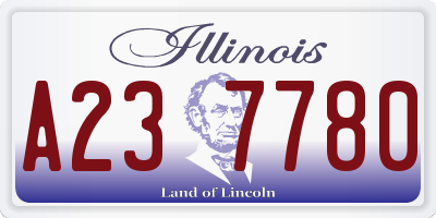 IL license plate A237780
