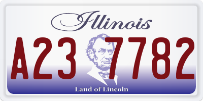 IL license plate A237782