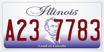 IL license plate A237783