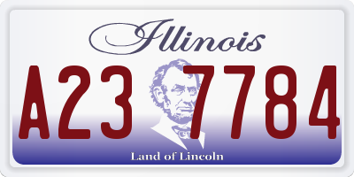 IL license plate A237784