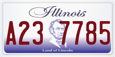 IL license plate A237785