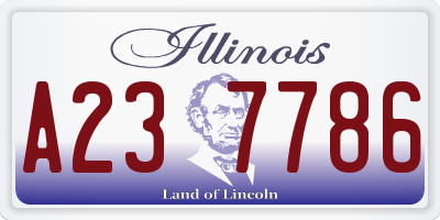 IL license plate A237786