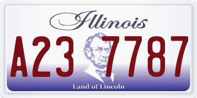 IL license plate A237787