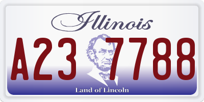 IL license plate A237788
