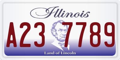 IL license plate A237789