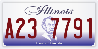 IL license plate A237791