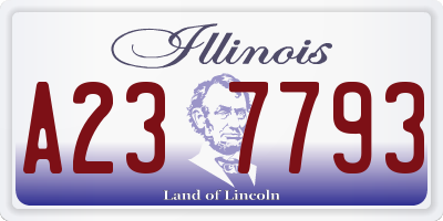 IL license plate A237793