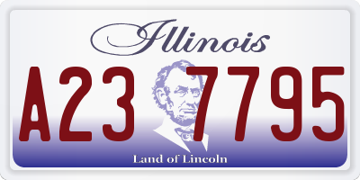 IL license plate A237795