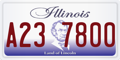 IL license plate A237800