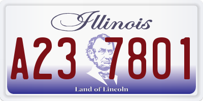 IL license plate A237801