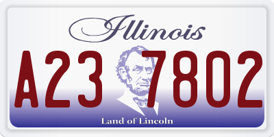 IL license plate A237802