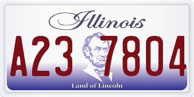 IL license plate A237804
