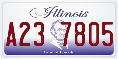 IL license plate A237805