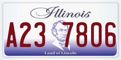 IL license plate A237806
