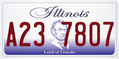 IL license plate A237807
